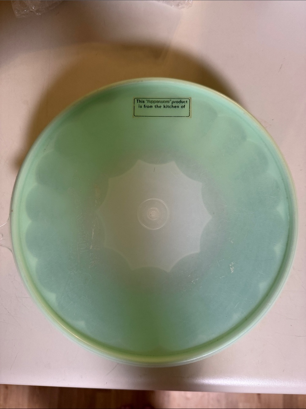 Tupperware Mint Green Round Storage Lid